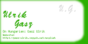 ulrik gasz business card